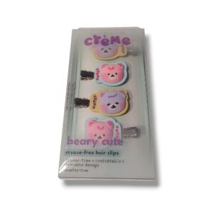 The Crème Shop Beary Cute Cease-Free Hair Clips